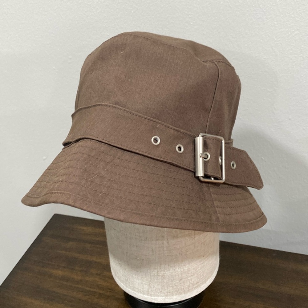 Y2K Unisex Brown Buckle Bucket Hat S/M